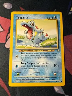 Pokemon TCG Totodile Neo Genesis Card 81/111 Unlimited Common #3 - Image 1