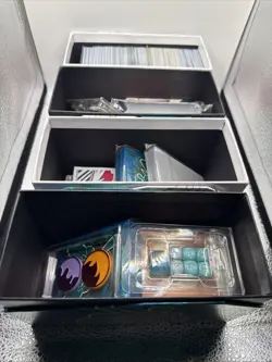 4 ETB Pokemon Boxes Full Of Cards And New Accessories- Sleeves- Etc .. - Image 1