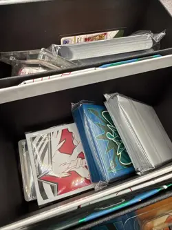 4 ETB Pokemon Boxes Full Of Cards And New Accessories- Sleeves- Etc .. - Image 4