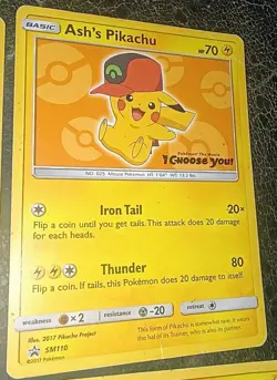 Ash’s Pikachu I Choose You Movie Set MP 4 Cards SM108, 110, 113, 114 POKEMON - Image 4