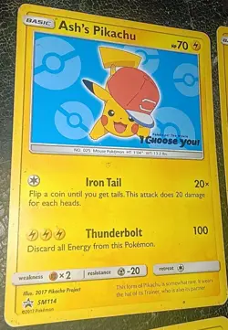Ash’s Pikachu I Choose You Movie Set MP 4 Cards SM108, 110, 113, 114 POKEMON - Image 5