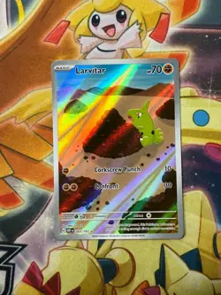 Pokemon Card TCG - Larvitar 203/197 Illustration Rare Obsidian Flames Near Mint - Image 1
