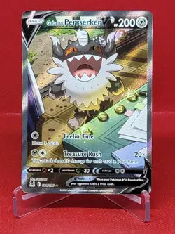Galarian Perrserker V 184/196 Lost Origin Alternate Art Pokemon Card English - Image 1