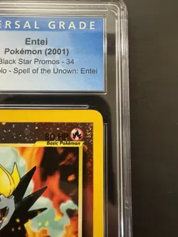 Entei 34 Reverse Holo Black Star Movie Promo Pokemon Card CGC 9.5 Gem Mint - Image 3