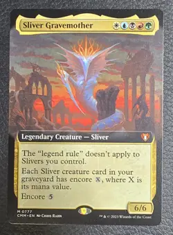 Sliver Gravemother (Extended Art) Commander Masters Regular MTG NM Magic - Image 1