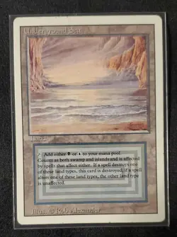MtG Magic the Gathering Revised Edition 1994 Underground Sea Dual Land LP - Image 1