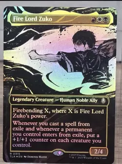 Fire Lord Zuko Borderless FOIL 0315 MTG Avatar: TLA NM - Image 1