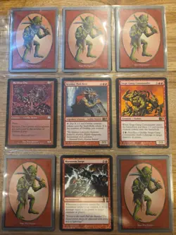 MtG 18x Krenko Tokens Combo Commander Unglued Goblin Tokens (Cool Silver Border) - Image 1