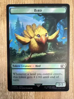 Bird (0016) Wizard (0014) Double-Sided Token Final Fantasy Foil - Image 1