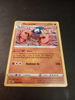 Pokemon Fusion Strike Hariyama Uncommon Card 143/264 NM - Image 1