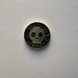 Pokemon TCG Sword And Shield Metal Burn And Poison Condition Tokens Black & Gold - Image 3