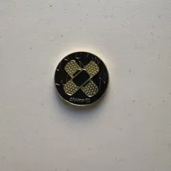 Pokemon TCG Sword And Shield Metal Burn And Poison Condition Tokens Black & Gold - Image 4