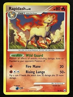 Pokemon Rapidash Rare - Platinum Arceus - 28/99 NM - Image 1