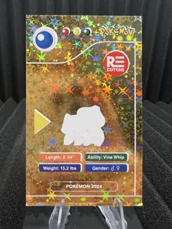 Bulbasaur #1 - Gold Holo - Pokedex Black Kanto 2024 - Pokemon Card - Image 2