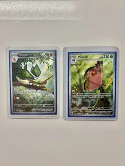 Pokemon TCG Lot of 2 IR Illustration Rare , Full Art - vibrava - vivillion - Image 1