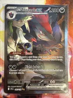 Pokemon N's Zoroark ex 185/159 Sv09: Journey Together Holo SIR Illustration RARE - Image 1