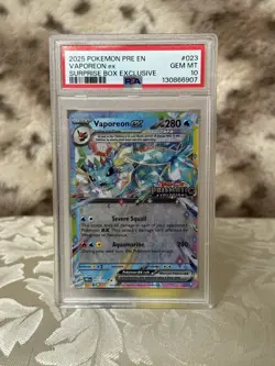 Pokemon TCG Vaporeon EX 023/131 Prismatic Evolutions Stamp PSA 10 - Image 2