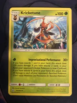 Pokemon TCG Cosmic Eclipse LP Kricketune 14/236 - Image 1