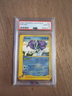 2003 Pokemon Aquapolis Suicune #37 PSA 10 Gem Mint - Image 1