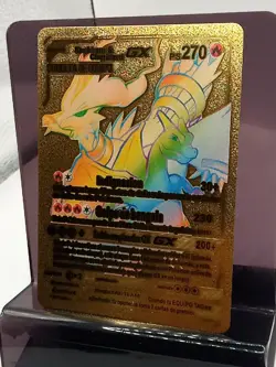 Pokemon- Reshiram & Charizard GX 217/214 Gold Foil Fan Art - *NM, See Pics 👀📸 - Image 3