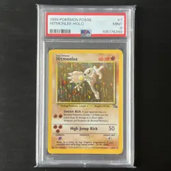 Pokemon - Fossil Set - Hitmonlee Holo - 1999 - 7/62 - PSA 9 - Mint - Image 1