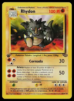 Pokemon Jungle 45/64 Rhydon 1st Edition SPANISH - Image 1