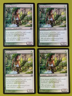 Dryad Militant x4 Return to Ravnica 4x Playset Magic the Gathering MTG - Image 1