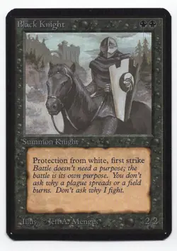 MTG: Magic Alpha Edition - Black Knight *Light Play* - Image 1