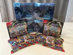 (4) Phantasmal flames ETBs 3 Pack Blisters Sleeved Packs Pokemon TCG - Image 3