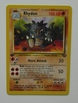 1999 Pokemon Jungle Rhydon #045 1st Edition -- Uncommon LP - Image 3