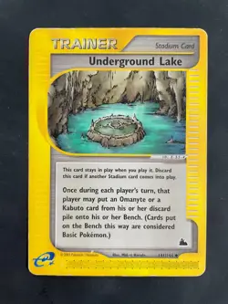 1x Pokemon Skyridge Underground Lake 141/144 Uncommon Played Free Shipping - Image 1
