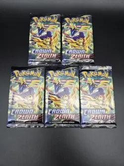 Crown Zenith Booster Pack CRZ Sword & Shield Pokemon Card TCG Sealed (Lot of 5) - Image 3