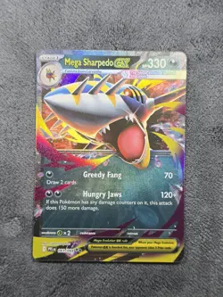 Mega Sharpedo EX Double Rare 061/094 ME:02 Phantasmal Flames Pokemon TCG NM - Image 1