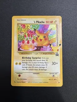 Pokemon Pikachu TCG Celebrations Birthday Promo Holo Card #24 - Image 1