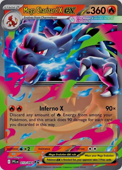 Pokemon TCG Mega Charizard X ex 013/094 Phantasmal Flames Double Rare Holo - Image 1