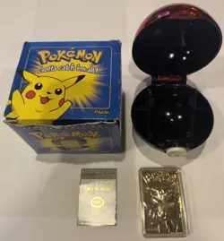 1999 Pokemon Limited Edition PIKACHU 23K Gold-Plated Trading Card (Blue Box) - Image 1