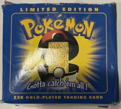 1999 Pokemon Limited Edition PIKACHU 23K Gold-Plated Trading Card (Blue Box) - Image 3