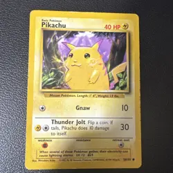 Pokemon TCG Pikachu Base Set 58/102 Regular Unlimited Common - Image 1