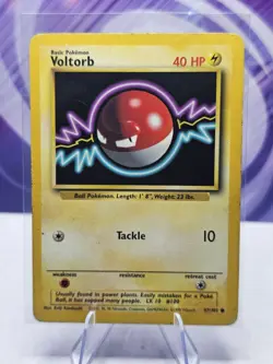 Pokemon TCG Voltorb Base Set 67/102 Regular Unlimited Common - Image 1