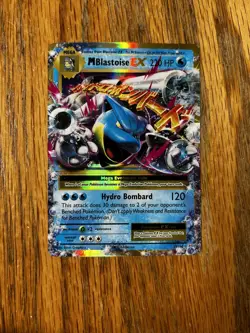 Pokemon TCG Mega-Blastoise-EX Evolutions Holo Full Art Ultra Rare Card 22/108 - Image 1