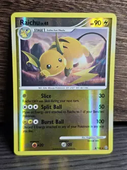 Raichu LV.45 8/100 Diamond Pearl Stormfront Reverse Holo Rare Pokemon Card LP - Image 1