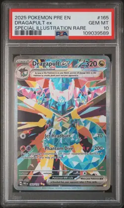 2025 POKEMON PRE EN-PRISMATIC EVOLUTIONS #165 DRAGAPULT EX PSA 10 - Image 1