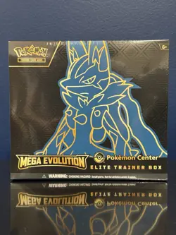 Mega Evolution Lucario ETB Pokemon Center Exclusive Elite Trainer Box SEALED - Image 1