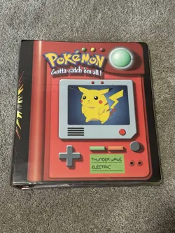 Pokemon Binder W/ Topps Pokemon 68 Cards Lot Including Holos/Rare Hits - Image 1