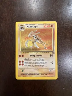 Kabutops 9/62 Fossil Holo Pokemon Card Rare - Image 1