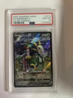 PSA 10 Gem Mint Serperior V TG13/TG30 Silver Tempest Pokemon Card - Image 1