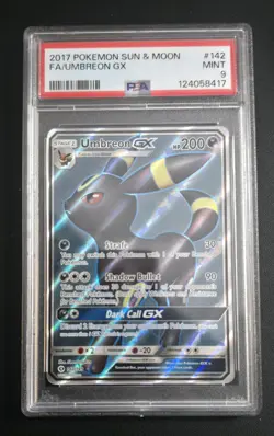 Pokemon TCG Umbreon GX Full Art Holo Card 142/149 PSA 9 - Image 1