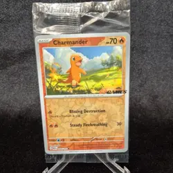 Pokemon Charmander 004/165 151 eb Games Reverse Holo Card Promo Sealed - Image 1