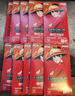 One Piece Card Game TCG OP13 Carrying On His Will OP-13 10 pack lot - Image 1