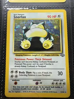 Pokemon TCG Snorlax Holo Rare Card 11/64 Jungle Unlimited - Image 1
